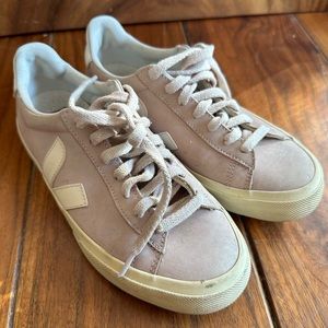 VEJA
+ NET SUSTAIN Esplar suede-trimmed leather sneakers